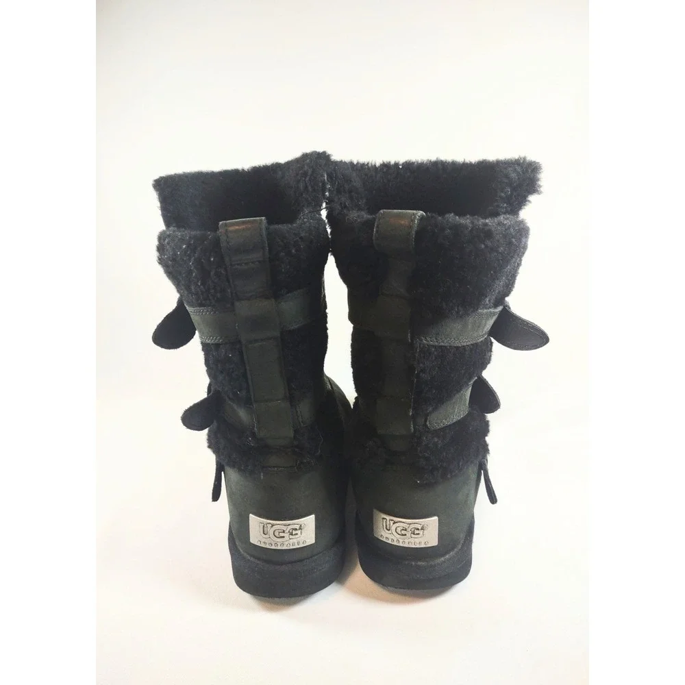 Black Moto Style Becket UGGs Size 6.5 Women's Winter UGG Boots